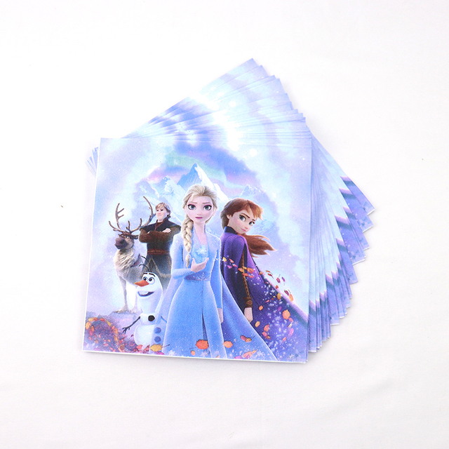 Jednorazowe zastawy stołowe Księżniczka Frozen 2 dla dzieci - torba prezentowa, dekoracje i kubki - Wianko - 13