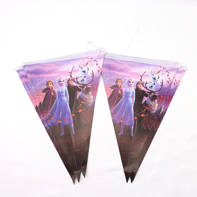Jednorazowe zastawy stołowe Księżniczka Frozen 2 dla dzieci - torba prezentowa, dekoracje i kubki - Wianko - 11