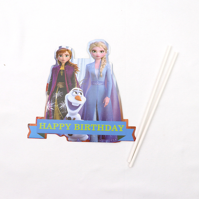 Jednorazowe zastawy stołowe Księżniczka Frozen 2 dla dzieci - torba prezentowa, dekoracje i kubki - Wianko - 14
