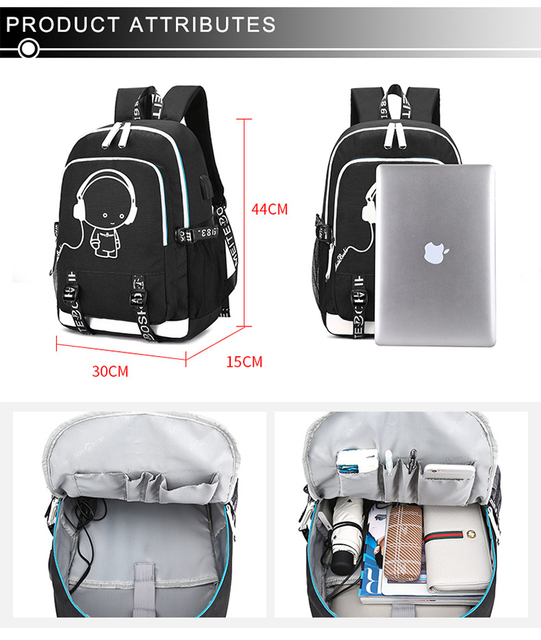 Plecak wielofunkcyjny do laptopa z ładowaniem USB - Link, 2020 - Moda - Dla kobiet i mężczyzn - Dziecięce plecaki szkolne - Wianko - 5
