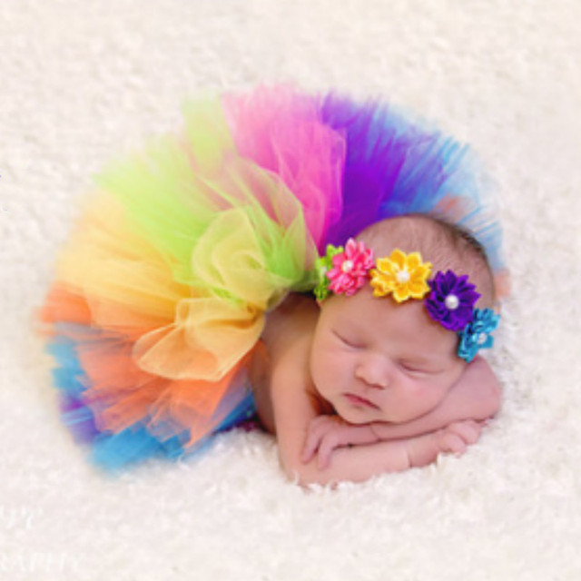 Fotografia niemowlęca: Tutu spódnica i suknia księżniczka dla noworodka - Wianko - 22