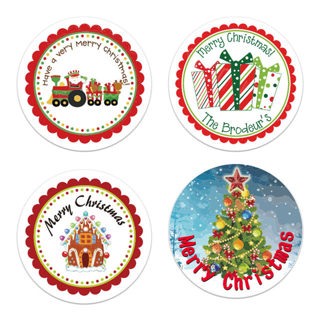 Rolka 500 sztuk naklejek dekoracyjnych świątecznych z motywem bałwanka - prezent dla dzieci, wystrój nowego roku - Wianko - 2