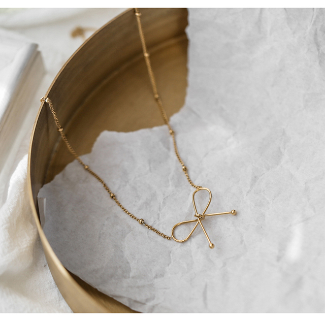 Naszyjnik łańcuchowy YUN RUO Trend z wisiorkiem w kształcie złotego łuku, biżuteria ze stali tytanowej, hipoalergiczna elegance - Wianko - 13
