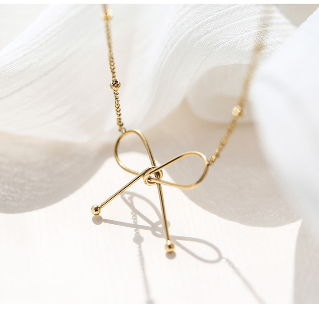 Naszyjnik łańcuchowy YUN RUO Trend z wisiorkiem w kształcie złotego łuku, biżuteria ze stali tytanowej, hipoalergiczna elegance - Wianko - 16