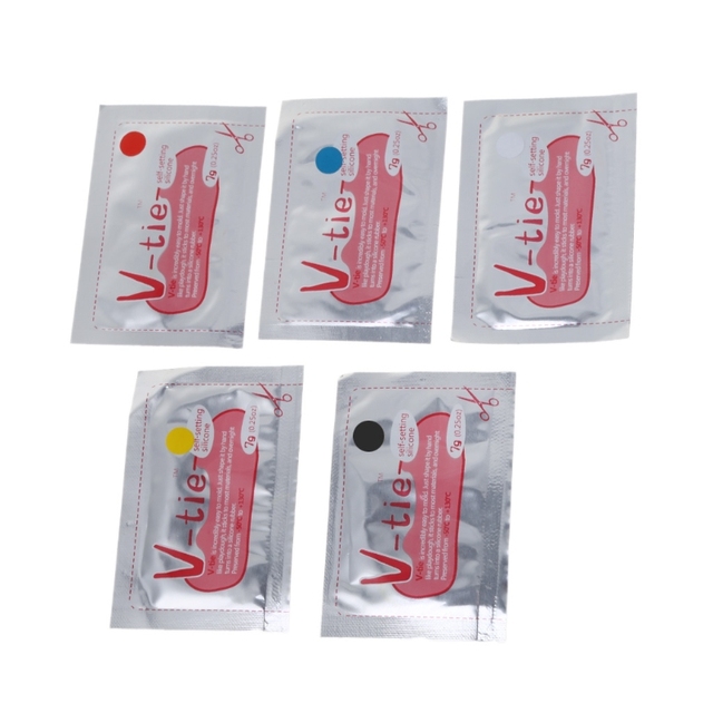 Zestaw 5 kolorowych płynnych silikonowych klejów żaroodpornych do napraw błot DIY - Wianko - 3