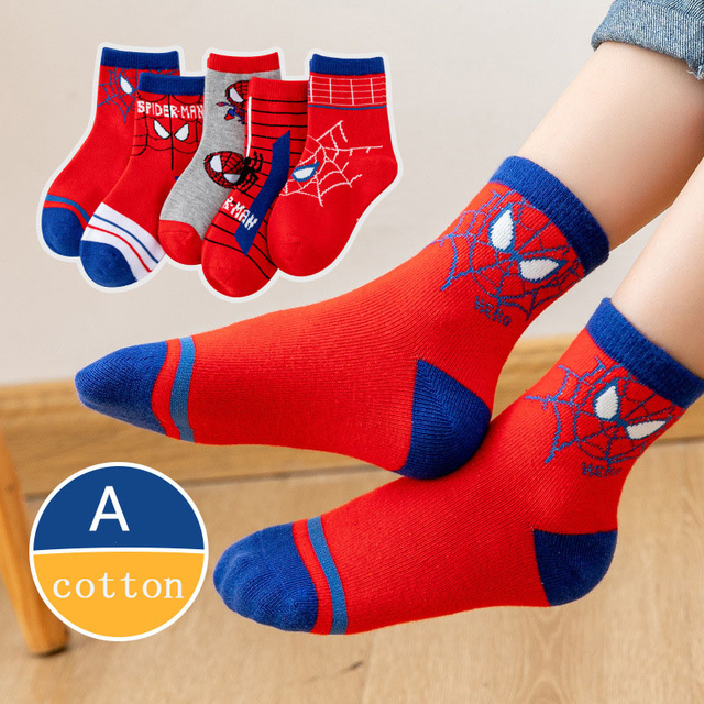 Zimowe skarpetki Spiderman dla chłopców Disney - 5 par - Wianko - 2