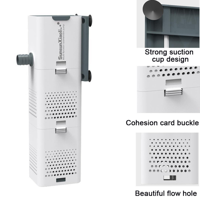 Filtr wewnętrzny Sunsun Fish Tank - zatapialny filtr gąbkowy z funkcją sprężarki powietrza - Wianko - 11