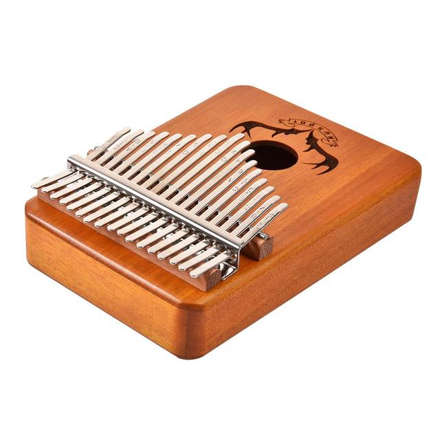 Kalimba mahoń 17 klawiszy EQ z elektrycznym Pickup Tune, idealna do nauki muzyki, z młotkiem - Wianko - 21