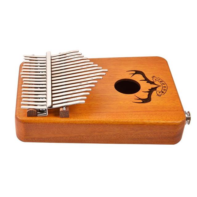 Kalimba mahoń 17 klawiszy EQ z elektrycznym Pickup Tune, idealna do nauki muzyki, z młotkiem - Wianko - 20