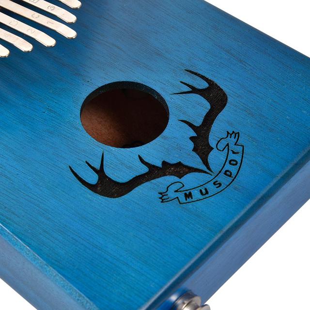 Kalimba mahoń 17 klawiszy EQ z elektrycznym Pickup Tune, idealna do nauki muzyki, z młotkiem - Wianko - 35