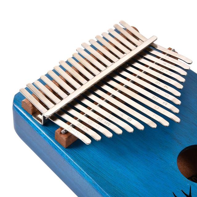 Kalimba mahoń 17 klawiszy EQ z elektrycznym Pickup Tune, idealna do nauki muzyki, z młotkiem - Wianko - 33