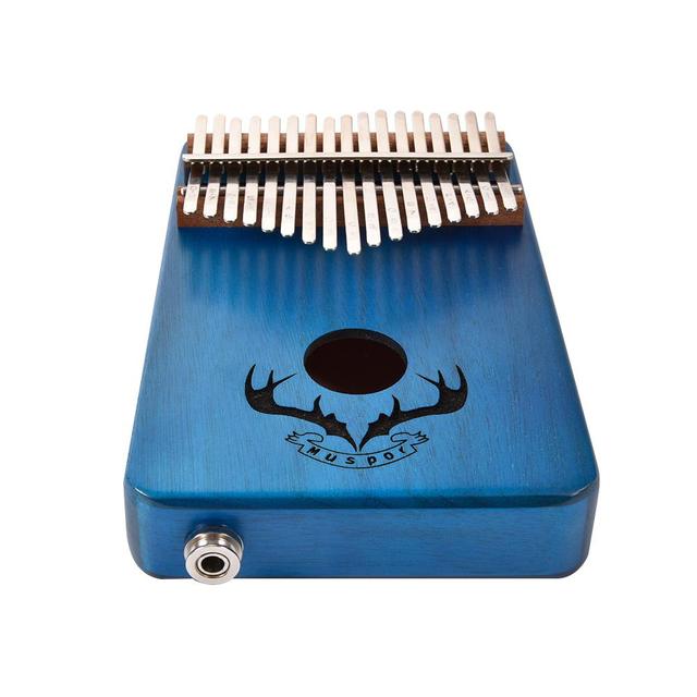 Kalimba mahoń 17 klawiszy EQ z elektrycznym Pickup Tune, idealna do nauki muzyki, z młotkiem - Wianko - 31