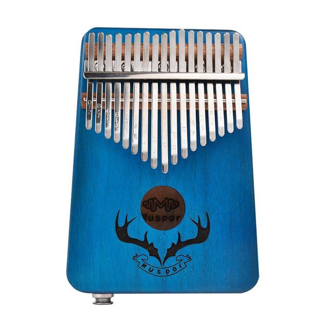 Kalimba mahoń 17 klawiszy EQ z elektrycznym Pickup Tune, idealna do nauki muzyki, z młotkiem - Wianko - 29