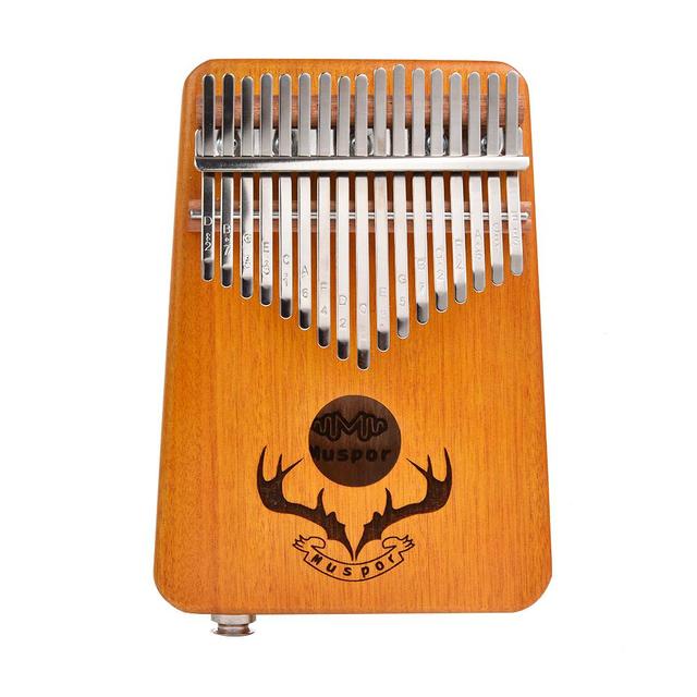 Kalimba mahoń 17 klawiszy EQ z elektrycznym Pickup Tune, idealna do nauki muzyki, z młotkiem - Wianko - 18