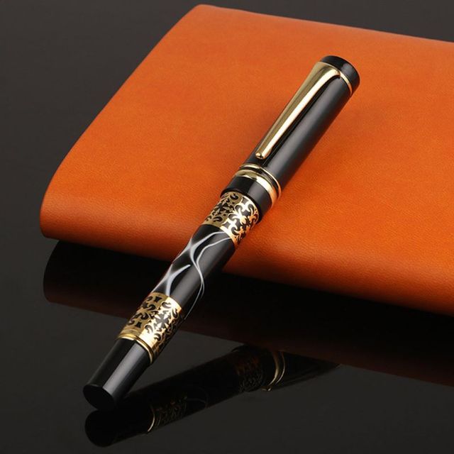 Luksusowy metalowy długopis marmurkowy z kulką 0.5mm - Wianko - 7