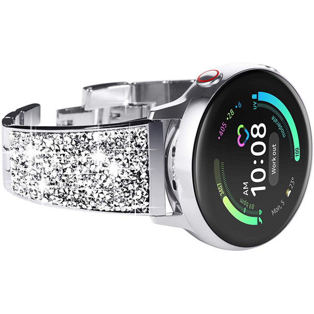 Pasek damski diamentowy 20mm/22mm do Samsung Galaxy 42/46mm aktywny 2 zegarek i Galaxy Watch3 41/45mm - Wianko - 6