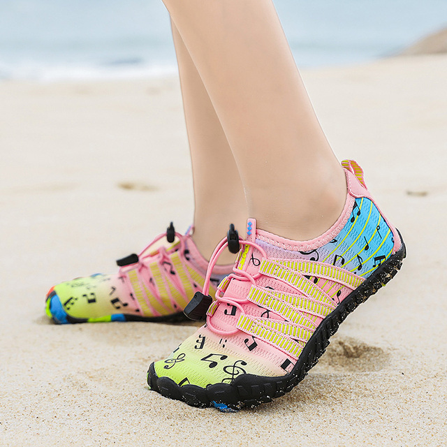 Chłopięce i dziewczęce buty do sportów wodnych Aqua Shoe Barefoot - szybkoschnące, antypoślizgowe, oddychające, idealne na plażę i brodzenie - Wianko - 48