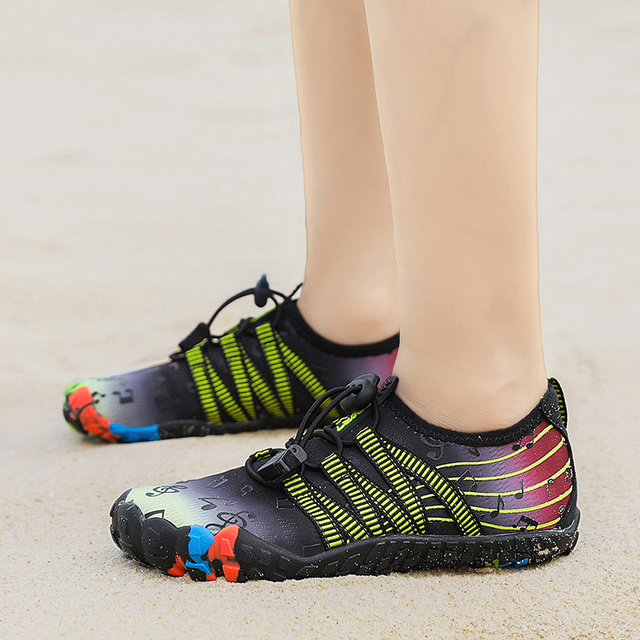 Chłopięce i dziewczęce buty do sportów wodnych Aqua Shoe Barefoot - szybkoschnące, antypoślizgowe, oddychające, idealne na plażę i brodzenie - Wianko - 25