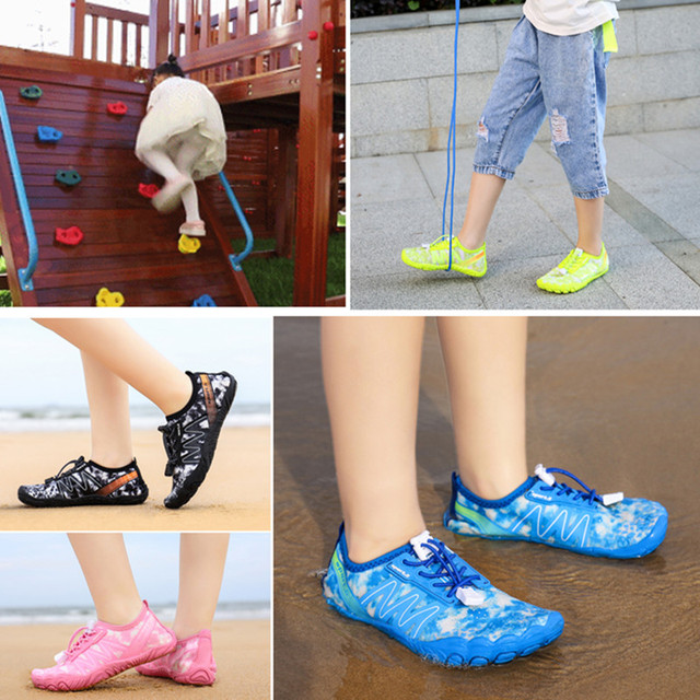 Chłopięce i dziewczęce buty do sportów wodnych Aqua Shoe Barefoot - szybkoschnące, antypoślizgowe, oddychające, idealne na plażę i brodzenie - Wianko - 149