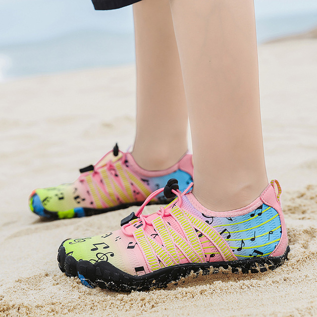 Chłopięce i dziewczęce buty do sportów wodnych Aqua Shoe Barefoot - szybkoschnące, antypoślizgowe, oddychające, idealne na plażę i brodzenie - Wianko - 47