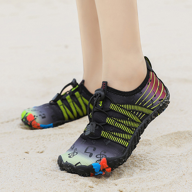 Chłopięce i dziewczęce buty do sportów wodnych Aqua Shoe Barefoot - szybkoschnące, antypoślizgowe, oddychające, idealne na plażę i brodzenie - Wianko - 24