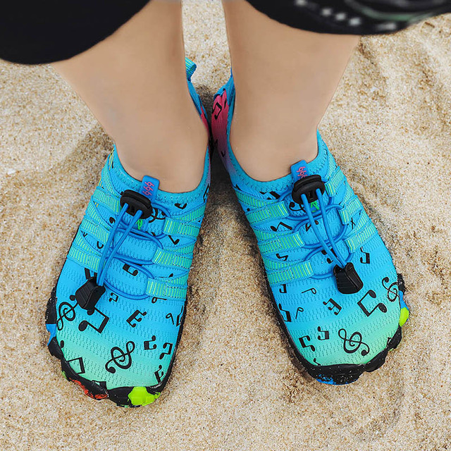 Chłopięce i dziewczęce buty do sportów wodnych Aqua Shoe Barefoot - szybkoschnące, antypoślizgowe, oddychające, idealne na plażę i brodzenie - Wianko - 35
