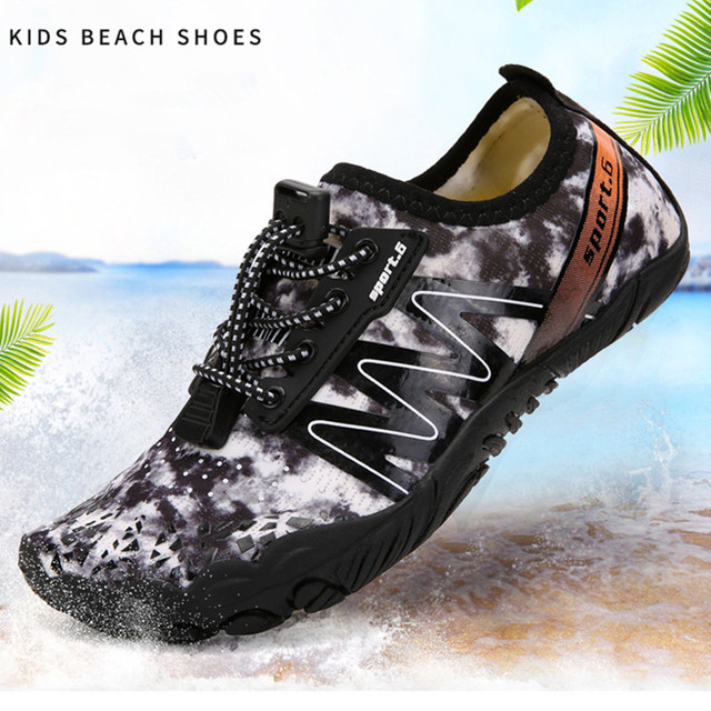 Chłopięce i dziewczęce buty do sportów wodnych Aqua Shoe Barefoot - szybkoschnące, antypoślizgowe, oddychające, idealne na plażę i brodzenie - Wianko - 150