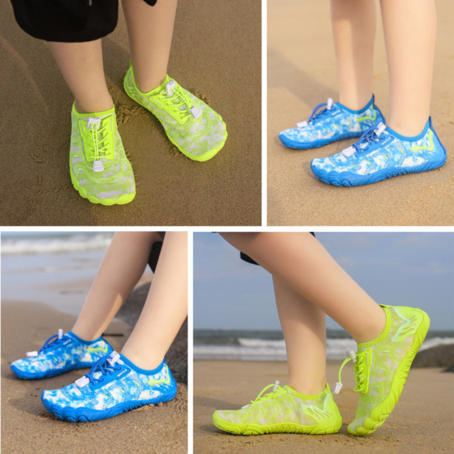 Chłopięce i dziewczęce buty do sportów wodnych Aqua Shoe Barefoot - szybkoschnące, antypoślizgowe, oddychające, idealne na plażę i brodzenie - Wianko - 102