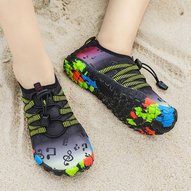 Chłopięce i dziewczęce buty do sportów wodnych Aqua Shoe Barefoot - szybkoschnące, antypoślizgowe, oddychające, idealne na plażę i brodzenie - Wianko - 28