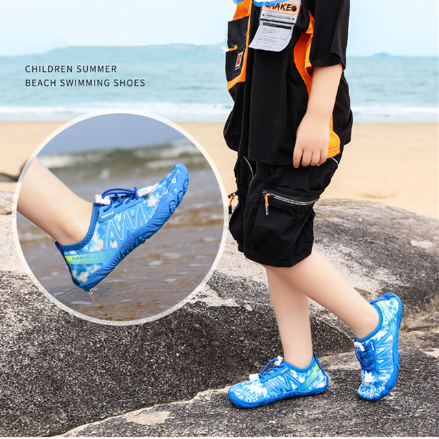 Chłopięce i dziewczęce buty do sportów wodnych Aqua Shoe Barefoot - szybkoschnące, antypoślizgowe, oddychające, idealne na plażę i brodzenie - Wianko - 148