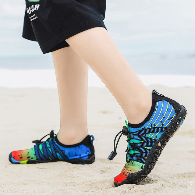 Chłopięce i dziewczęce buty do sportów wodnych Aqua Shoe Barefoot - szybkoschnące, antypoślizgowe, oddychające, idealne na plażę i brodzenie - Wianko - 43