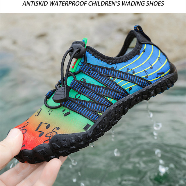 Chłopięce i dziewczęce buty do sportów wodnych Aqua Shoe Barefoot - szybkoschnące, antypoślizgowe, oddychające, idealne na plażę i brodzenie - Wianko - 17