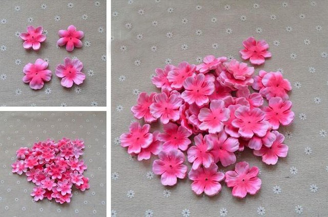 500 sztuk różowych płatków kwiatów o długości 5 cm do dekoracji miejsc na śluby, imprezy i wakacje - Wianko - 1