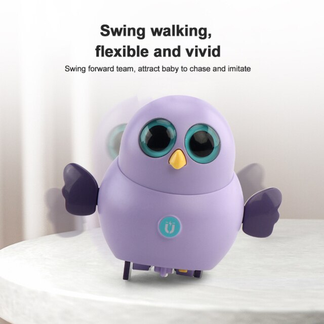 Magnetyczna laska indukcyjna dla dzieci - Elektryczna kaczka sowa w kształcie zwierzątka, skacząca, huśtająca się i chodząca - zabawka elektroniczna dla dzieci - Wianko - 3
