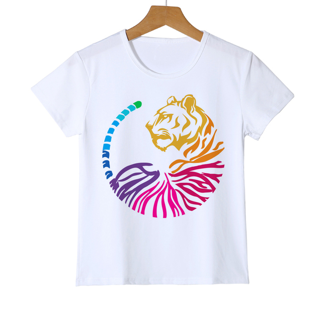 Dziewczęcy T-shirt z nadrukiem tygrysa — Najwyższa jakość i niepowtarzalny design - Wianko - 4