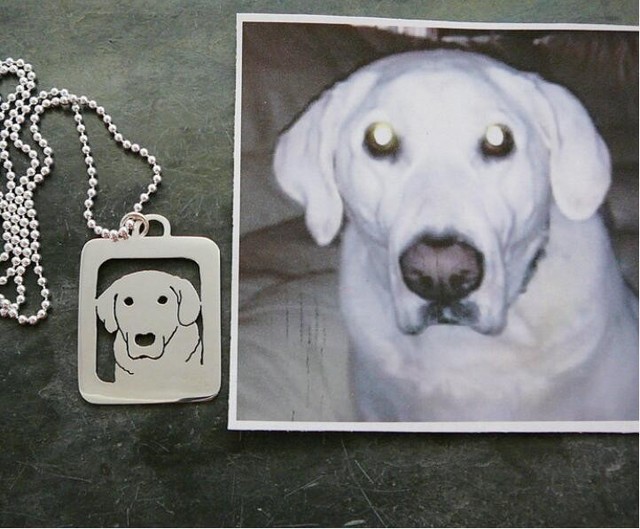 Naszyjnik z wisiorkiem Labrador Retriever Art - Pies Sylwetka, Biżuteria Pamiątka - 12 sztuk/partia - Wianko - 5
