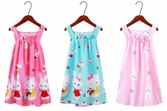 Nowe letnie sukienki dziecięce 2-11 lat z nadrukiem - kolorowe, wieczorowe, dziewczęce sukienki snu - Wianko - 8