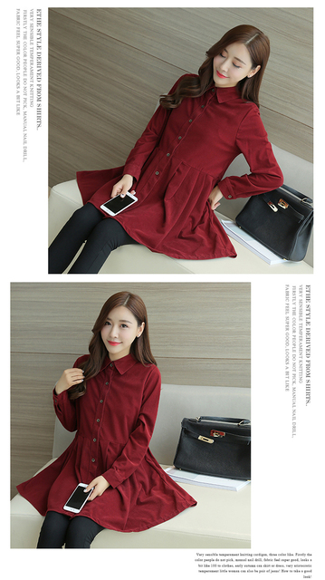 Odzież ciążowa 2021 - wiosenno-jesienny koreański styl dla przyszłych mam z długim rękawem - Wianko - 12