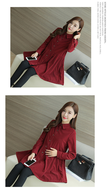 Odzież ciążowa 2021 - wiosenno-jesienny koreański styl dla przyszłych mam z długim rękawem - Wianko - 11