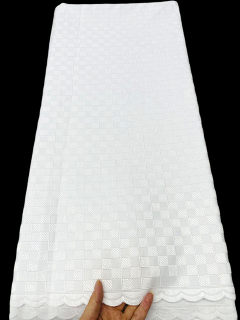 Biała polska bawełniana koronka dla mężczyzn z wysoką jakością +5 jardów - Wianko - 1
