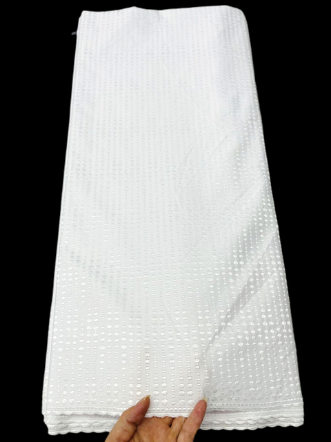 Biała polska bawełniana koronka dla mężczyzn z wysoką jakością +5 jardów - Wianko - 2
