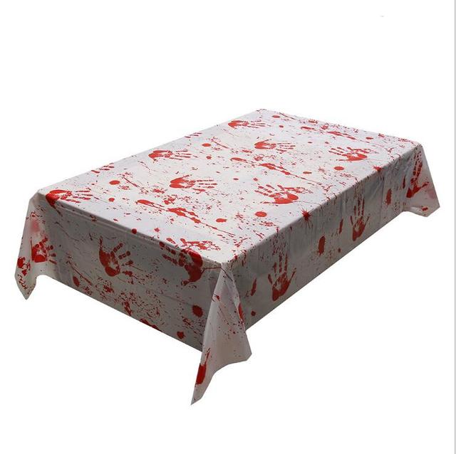 Halloweenowy obrus z tkaniny w kształcie prostokąta - krwawa dekoracja stołu - Wianko - 3