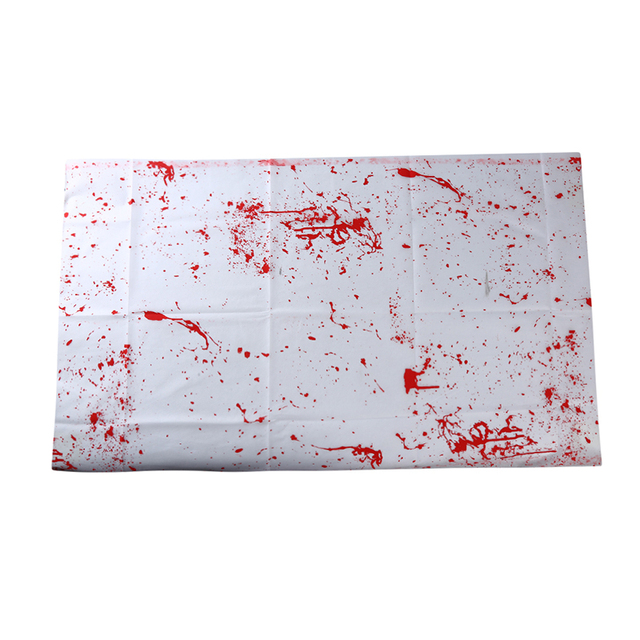 Halloweenowy obrus z tkaniny w kształcie prostokąta - krwawa dekoracja stołu - Wianko - 5