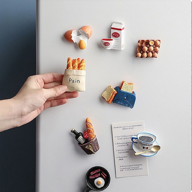 3D magnes do lodówki imitujący jedzenie - kreatywna dekoracja, śliczne naklejki - Wianko - 30