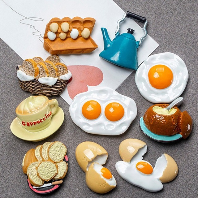 3D magnes do lodówki imitujący jedzenie - kreatywna dekoracja, śliczne naklejki - Wianko - 26
