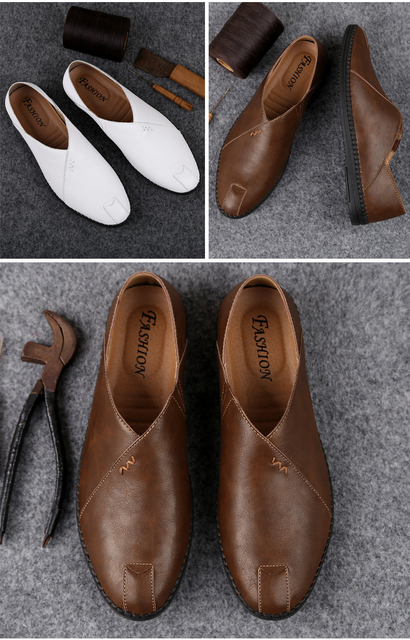 Męskie letnie skórzane buty do biura i na specjalne okazje, oddychające, cienkie i modne - Wianko - 11