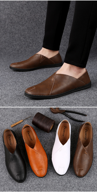 Męskie letnie skórzane buty do biura i na specjalne okazje, oddychające, cienkie i modne - Wianko - 6