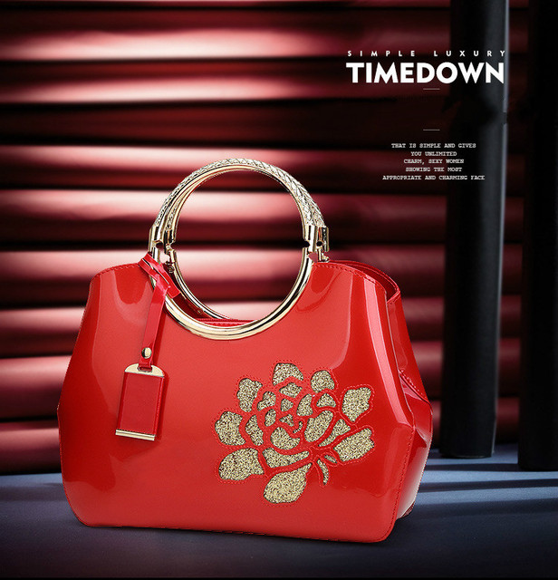 Luksusowa torebka damska projektantki - czerwono-biała Tote Bag, skórzana moda na ramię - Wianko - 5