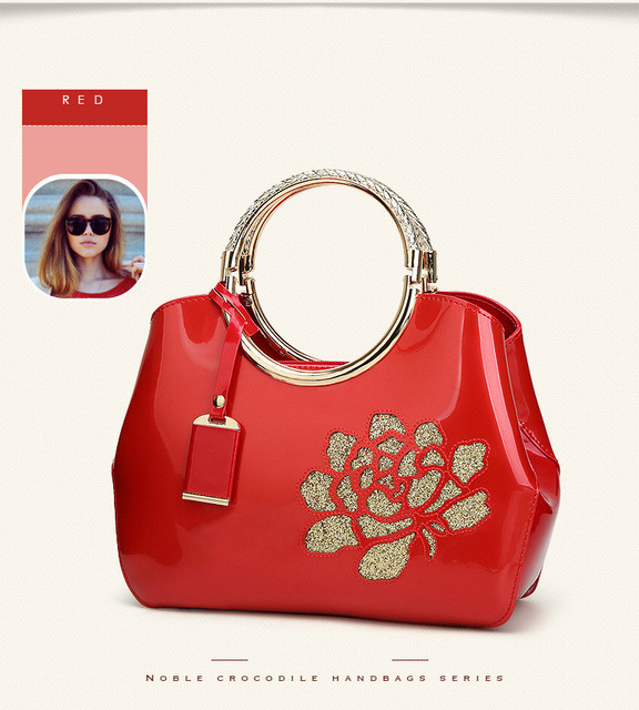 Luksusowa torebka damska projektantki - czerwono-biała Tote Bag, skórzana moda na ramię - Wianko - 15