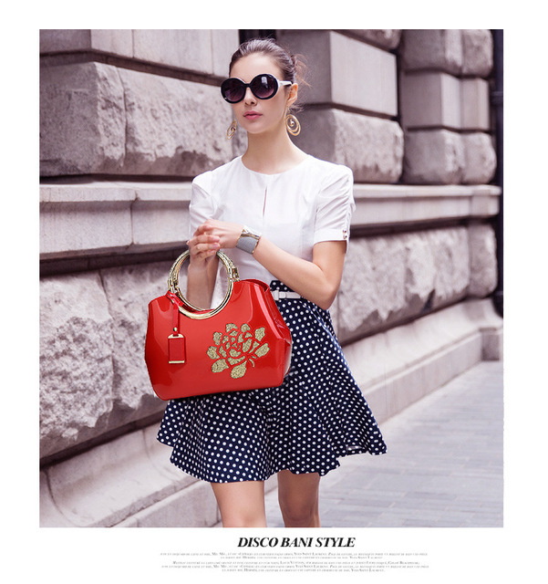 Luksusowa torebka damska projektantki - czerwono-biała Tote Bag, skórzana moda na ramię - Wianko - 12
